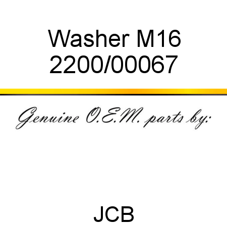 Washer, M16 2200/00067