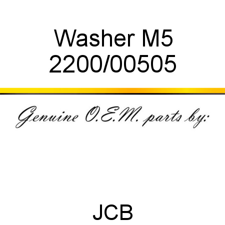 Washer, M5 2200/00505