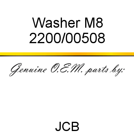 Washer, M8 2200/00508