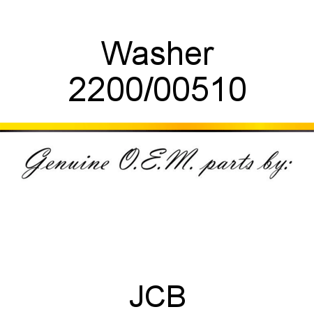 Washer 2200/00510