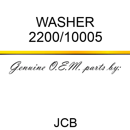 WASHER 2200/10005