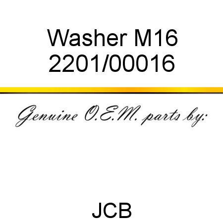 Washer, M16 2201/00016