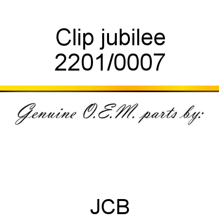 Clip, jubilee 2201/0007