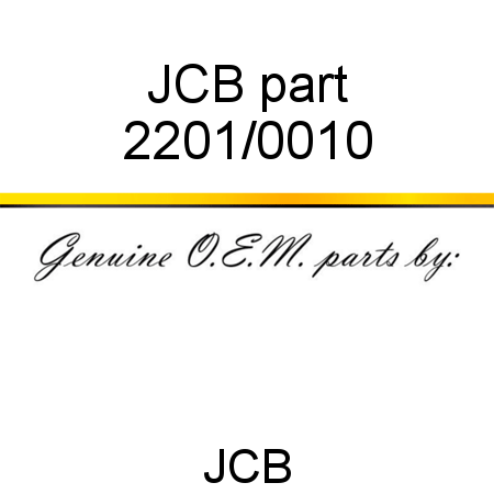 JCB part 2201/0010