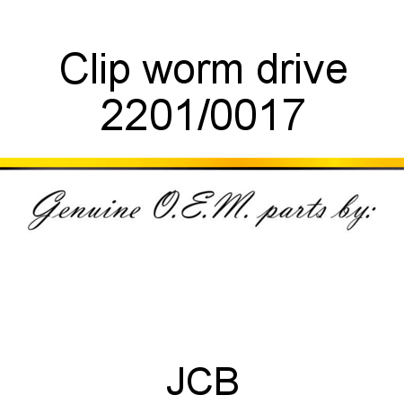 Clip, worm drive 2201/0017