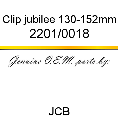 Clip, jubilee, 130-152mm 2201/0018