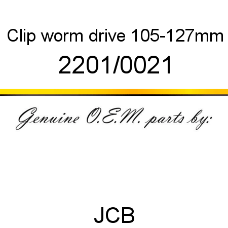 Clip, worm drive, 105-127mm 2201/0021