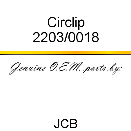 Circlip 2203/0018