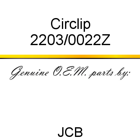 Circlip 2203/0022Z