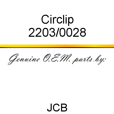 Circlip 2203/0028