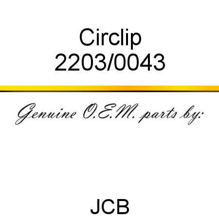 Circlip 2203/0043