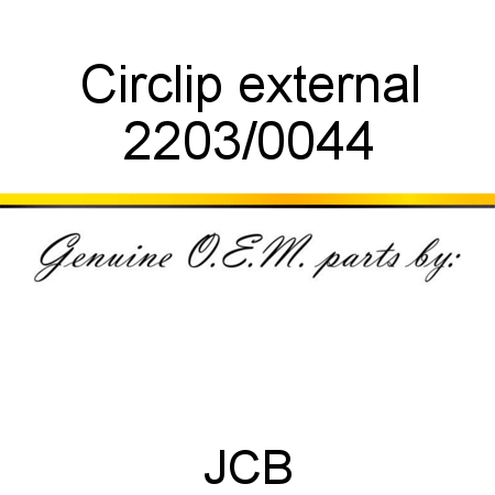 Circlip, external 2203/0044