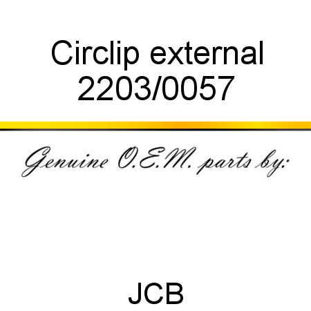 Circlip, external 2203/0057