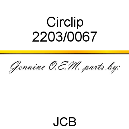 Circlip 2203/0067