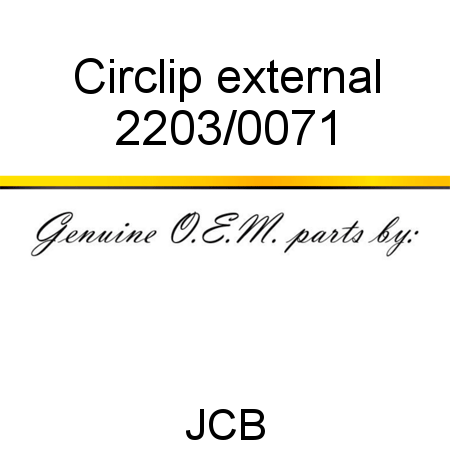 Circlip, external 2203/0071