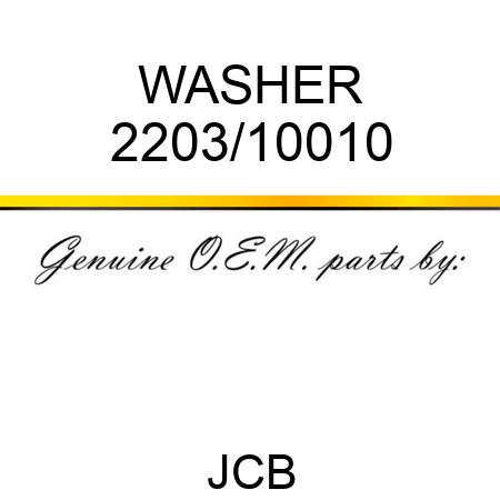 WASHER 2203/10010