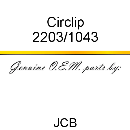 Circlip 2203/1043
