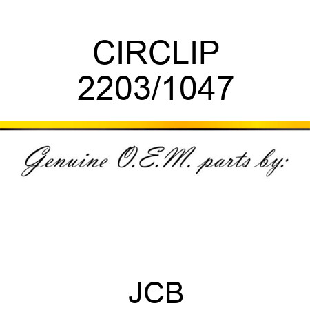 CIRCLIP 2203/1047