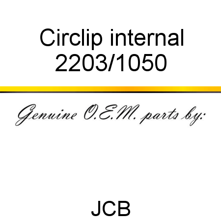 Circlip, internal 2203/1050