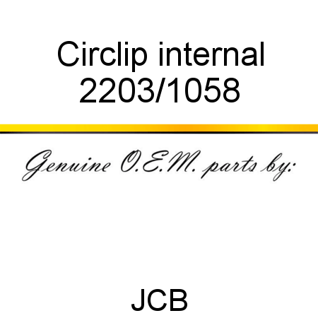 Circlip, internal 2203/1058