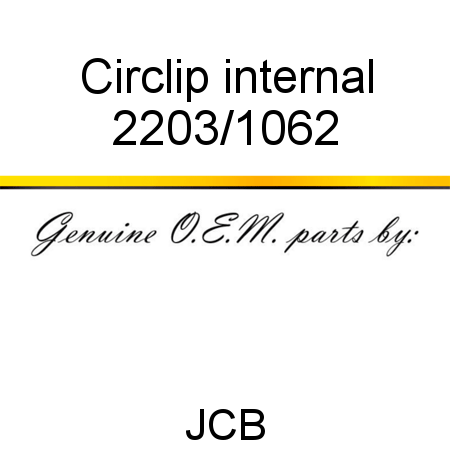 Circlip, internal 2203/1062