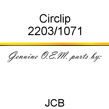 Circlip 2203/1071