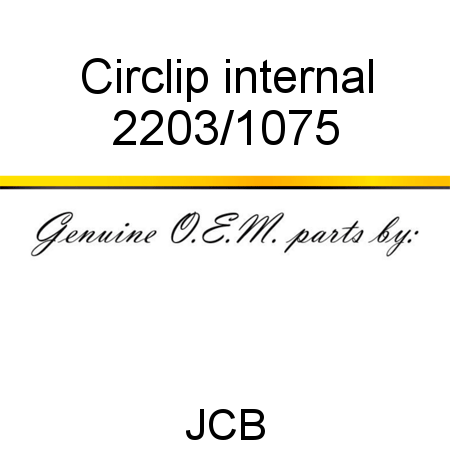 Circlip, internal 2203/1075