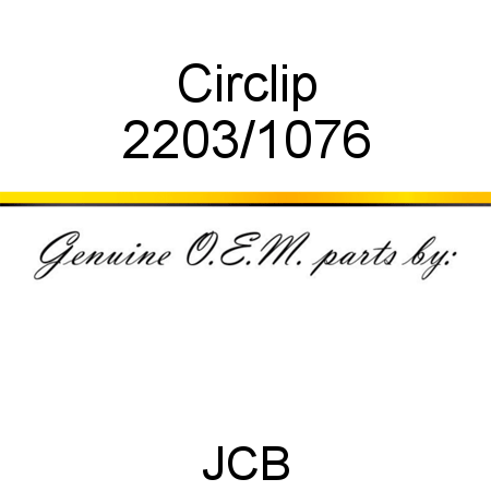 Circlip 2203/1076