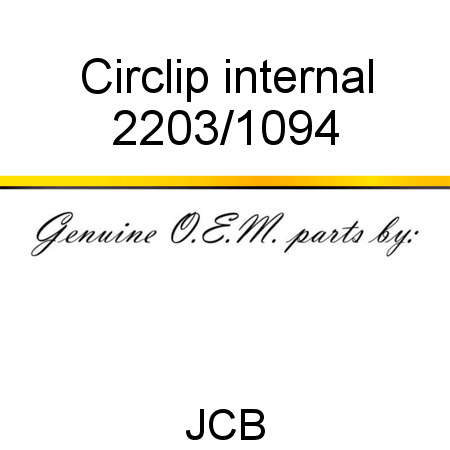 Circlip, internal 2203/1094