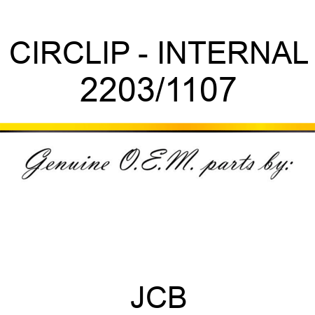 CIRCLIP - INTERNAL 2203/1107