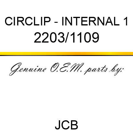 CIRCLIP - INTERNAL 1 2203/1109