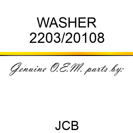 WASHER 2203/20108