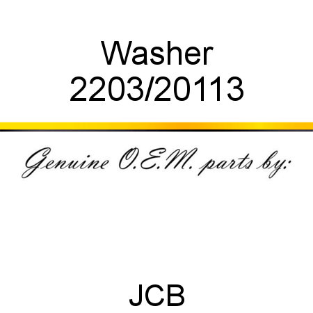 Washer 2203/20113