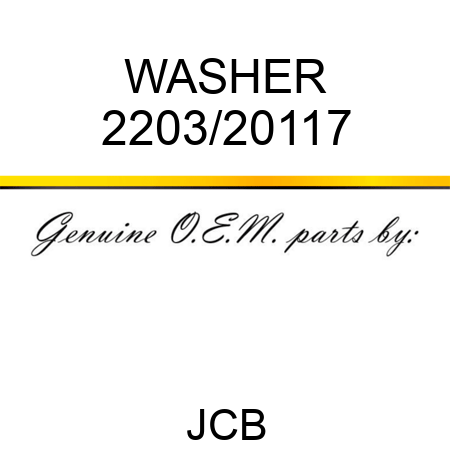 WASHER 2203/20117