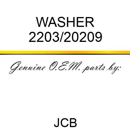 WASHER 2203/20209