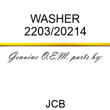 WASHER 2203/20214