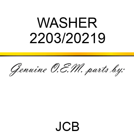 WASHER 2203/20219