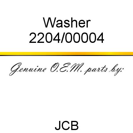 Washer 2204/00004