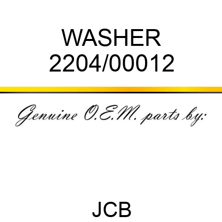 WASHER 2204/00012