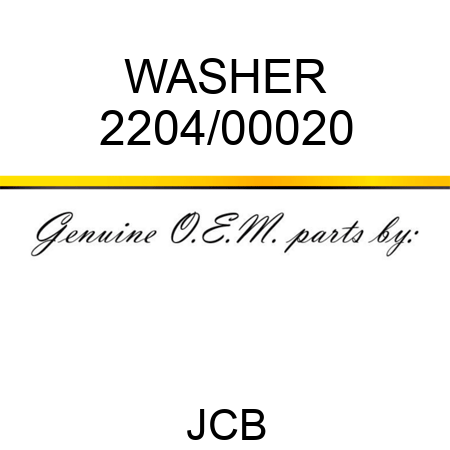 WASHER 2204/00020