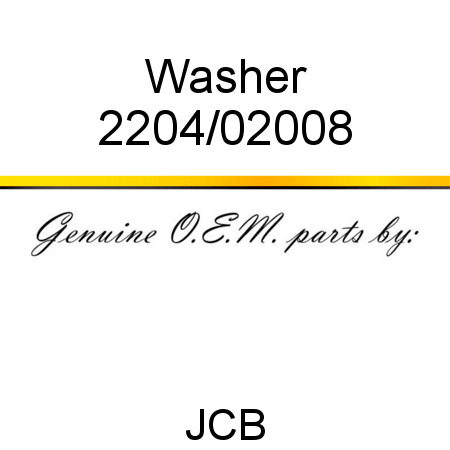 Washer 2204/02008