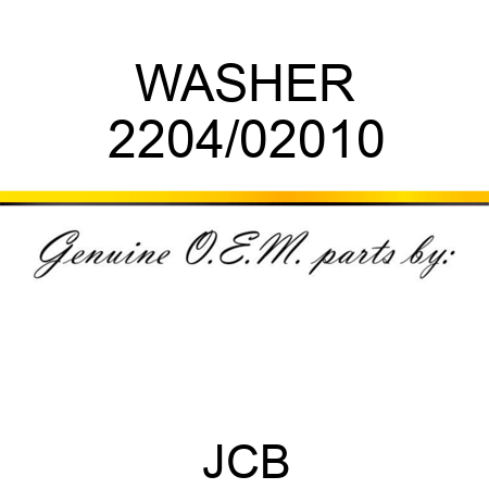 WASHER 2204/02010