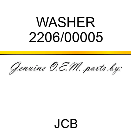 WASHER 2206/00005