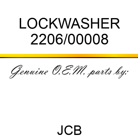 LOCKWASHER 2206/00008