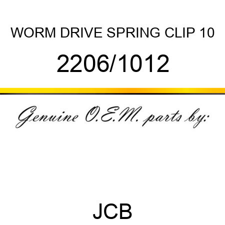 WORM DRIVE SPRING CLIP 10 2206/1012