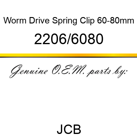 Worm Drive Spring Clip 60-80mm 2206/6080