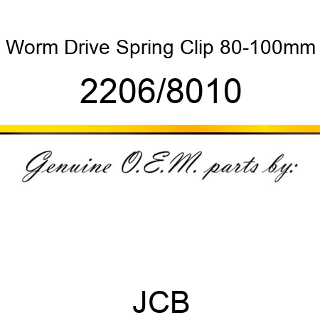 Worm Drive Spring Clip 80-100mm 2206/8010