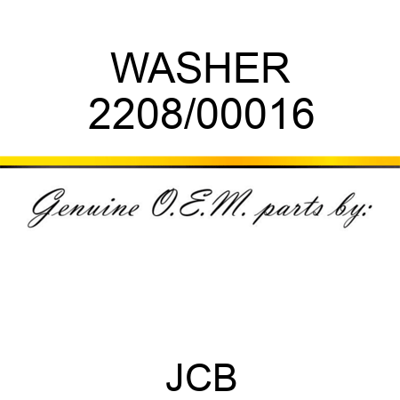 WASHER 2208/00016