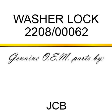 WASHER, LOCK 2208/00062