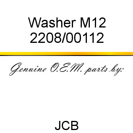 Washer, M12 2208/00112